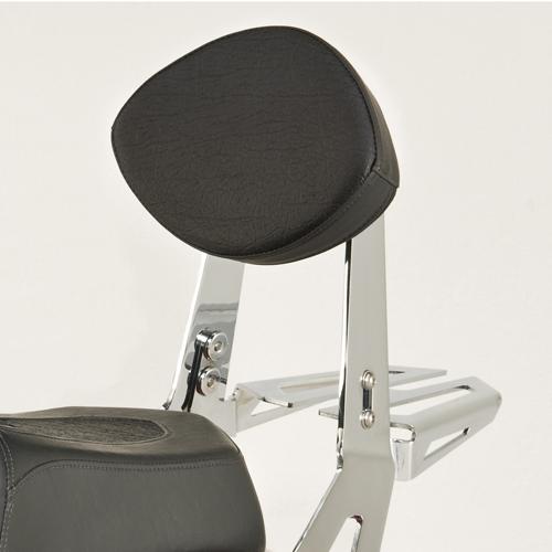 11 12 stryker 1300 short fixed mount passenger backrest & standard pad chrome