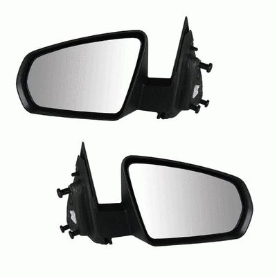 Black power heated side view door mirror pair set driver passenger left+right