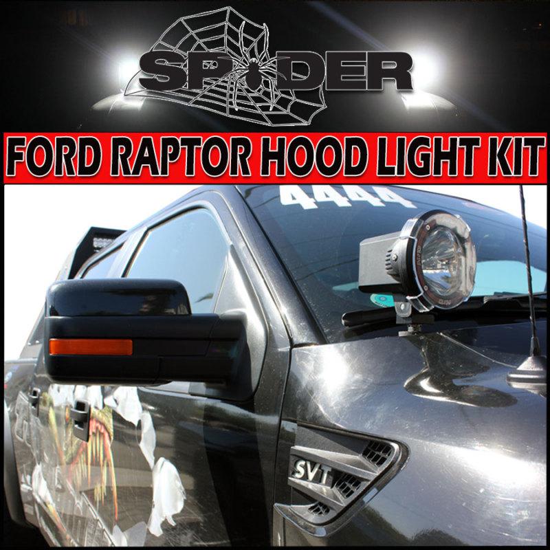 Tuff stuff ford f150 & raptor hood light bracket & 55 watt 4" hid spot light kit