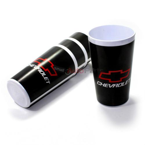 4 chevy red bowtie logo black tumblers-cups-mugs set for coffee tea water  