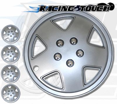 Metallic silver 4pcs set #050 14" inches hubcaps hub cap wheel cover rim skin