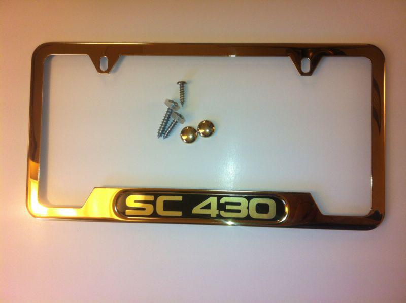 New lexus sc430  24k gold license plate frame 