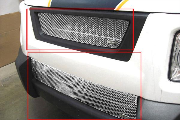 2003-2006 honda element grillcraft full silver  2pc set grille insert  mx grill 