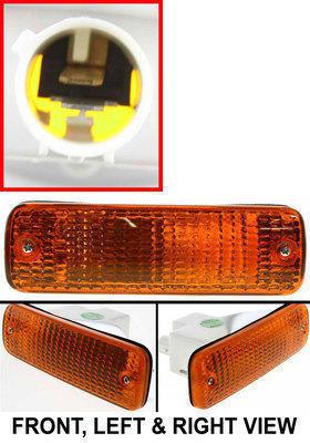 Amber lens new park light with bulbs right hand rh passenger side 33300se0a02