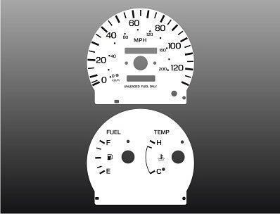 1993-1999 nissan sentra instrument cluster white face gauges 93-99