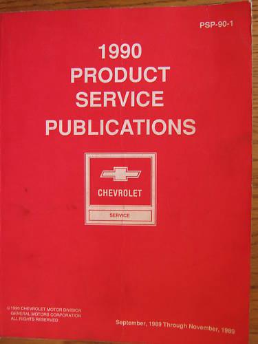 1990 chevrolet product service publications bulletins 1 original 