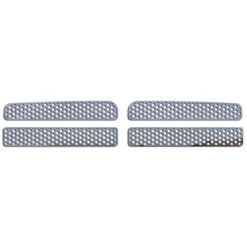 Dodge ram 94-02 stainless circle punch front metal grille trim cover insert