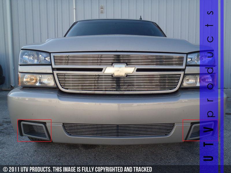 2006 chevy silverado ss 1500 fog light billet grille 2pc kit chrome side vents