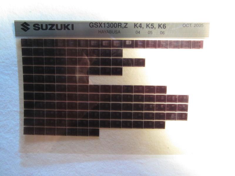 2004-2006 suzuki motorcycle gsx1300r z k4-k6 hayabusa microfiche parts catalog 