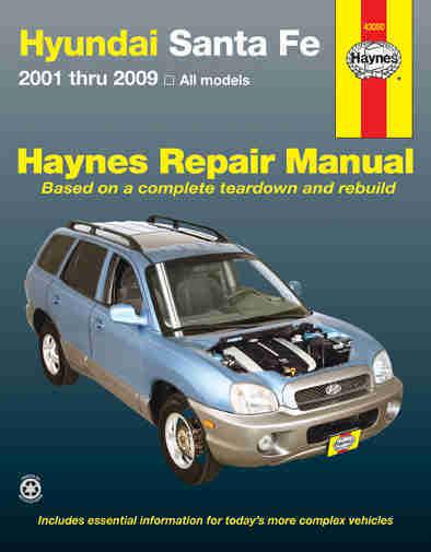 Hyundai santa fe repair shop & service manual 2006 2007 2008 2009