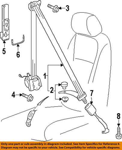 Volkswagen oem 5c6857706craa front seat belts-retractor assembly