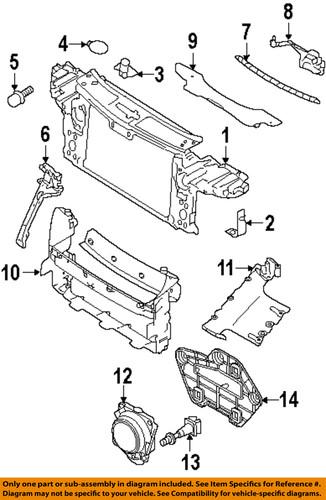 Volkswagen oem 7l0805733 radiator support-retainer plate