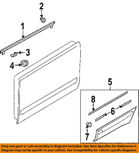 Subaru oem 91112sa250 exterior-rear-molding assembly