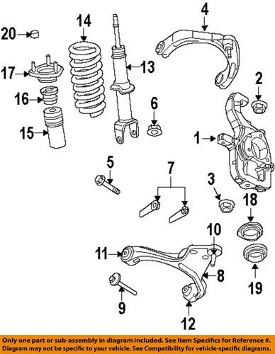 Mopar oem 6509063aa front suspension-lower control arm bolt