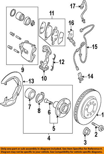 Mazda oem bp4k33281b disc brake caliper bracket/brake caliper bracket