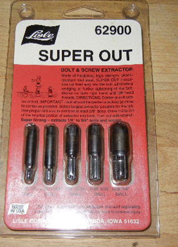 * lisle * bolt & screw extractor * super out * part # 62900 *