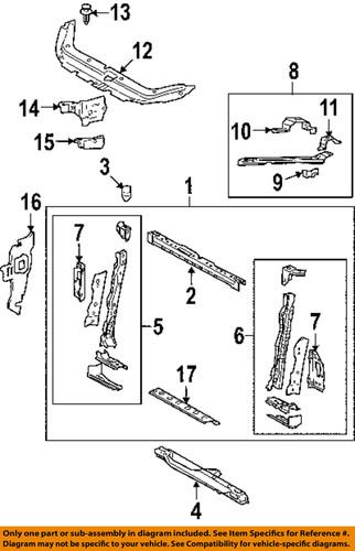 Toyota oem 521290r010 radiator support-arm