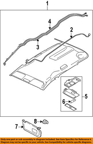 Mazda oem cd846803075 interior-roof-headliner