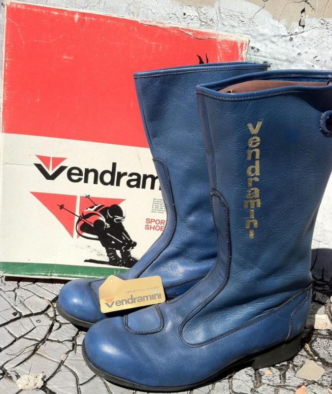 Italian vendramini cerulean blue motorcycle racing & sport boots men's sz 9