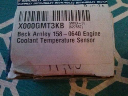 Beck arnley 158-0640 engine coolant temperature sensor