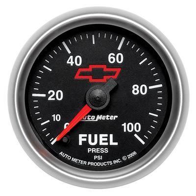 Autometer sport-comp ii chevy bowtie electrical fuel pressure gauge 2 1/16" dia