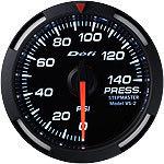 Defi white series racer oil water pressure gauge