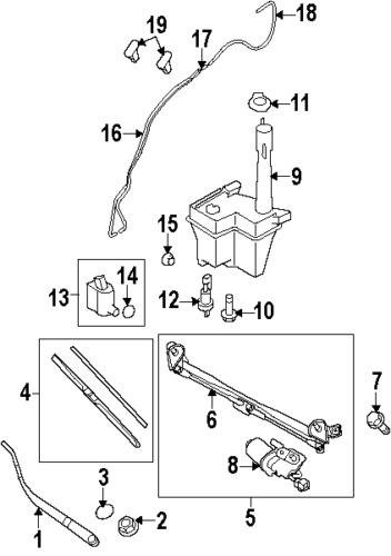 Kia 985102j000 genuine oem factory original washer pump