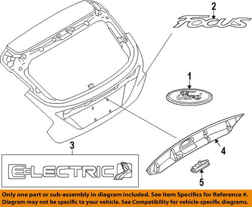 Ford oem bm5z5842528a lift gate-emblem badge nameplate