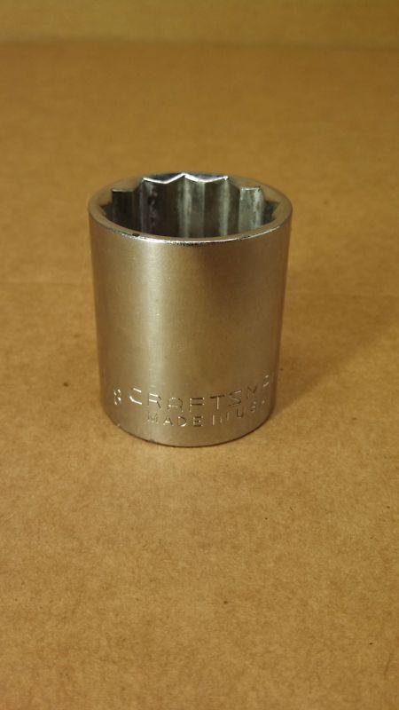 Vintage craftsman vv series 1- 1/8", 12 point, standard 1/2" drive socket