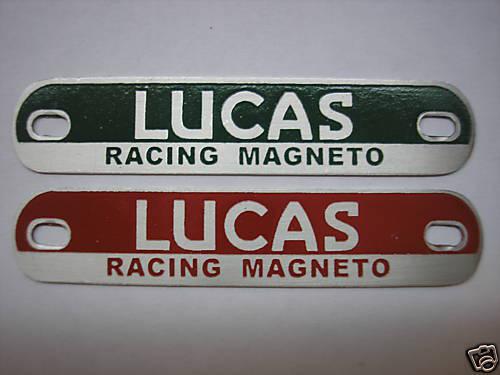 Lucas racing magneto tag(green or red)