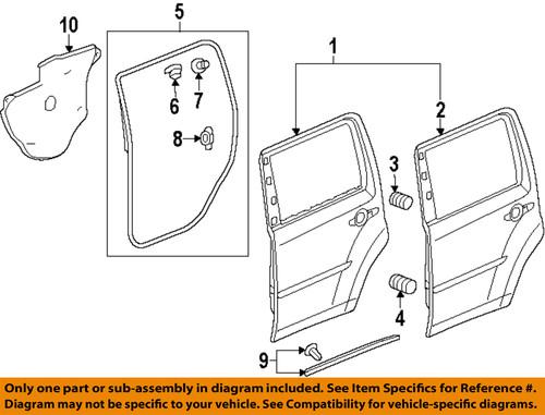 Honda oem 72827szaa01 rear door-lower seal