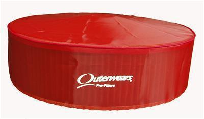 Outerwears pre filter company air cleaner prefilter w/ top polyester red 14" dia