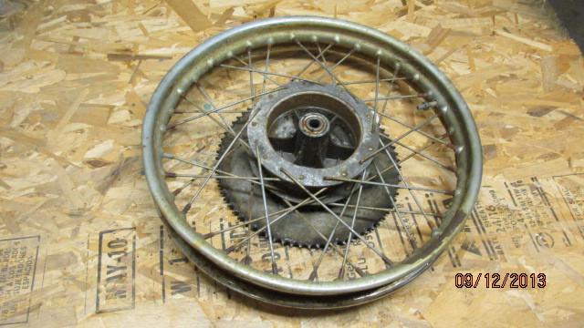 1971 harley baja 100 rear wheel assy