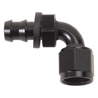 Russell twist-lok hose end -8 an socketless barb female threads 90 degree 624173