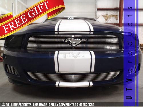 2010 - 2012 ford mustang v6 billet grille ford 4pc combo pony custom 10 11 12