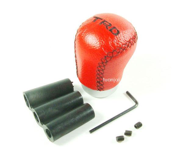 New trd gear shift knobs red leather car camry altis vios decorate manual