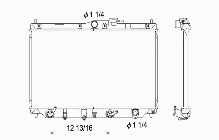 Replacement radiator honda accord prelude s model auto / man 2.2l l4 19010pt0004