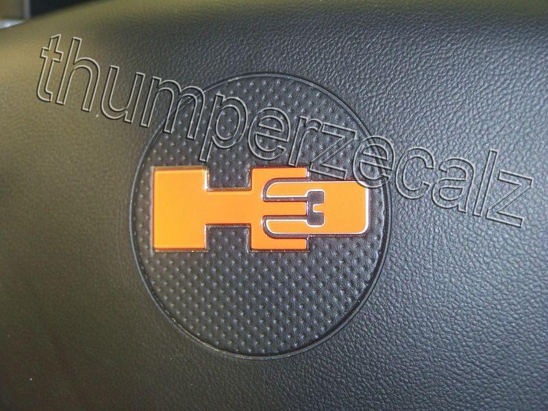 Hummer steering wheel h3 overlay decal-pair-pick color!