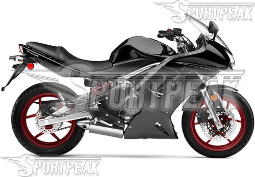 For kawasaki ninja er-6f 650r 06 07 08 abs body kit black f86c16