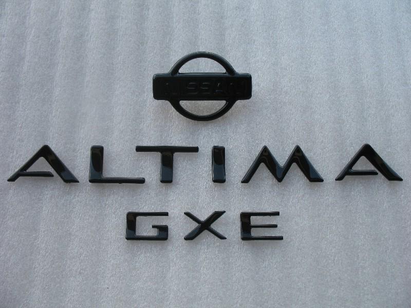 95 96 97 nissan altima gxe black blackout blacked out emblem logo badge sign set