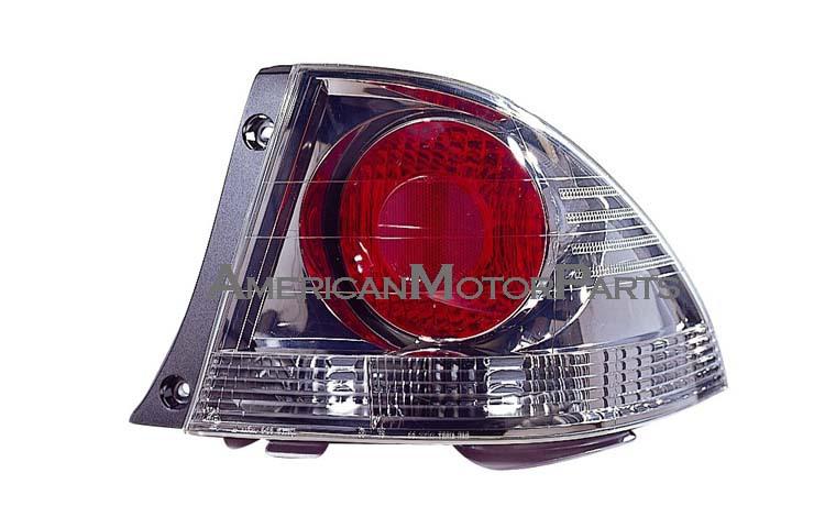 Passenger replacement outer tail light light-metallic bezel 02-03 lexus is300