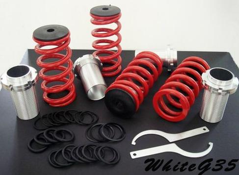 Godspeed red honda civic coilover lowering spring sleeve kit ef eg ek da dc2 ek