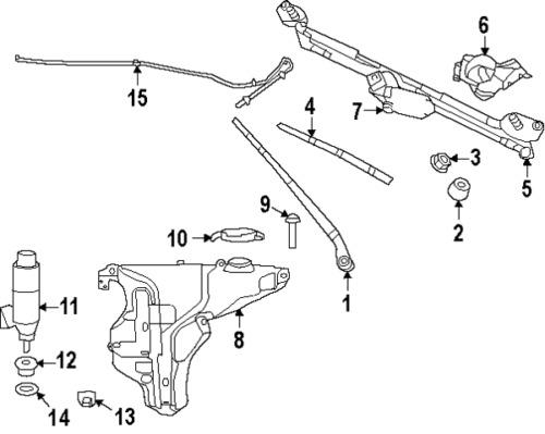 Chrysler 68082556aa genuine oem factory original wiper blade