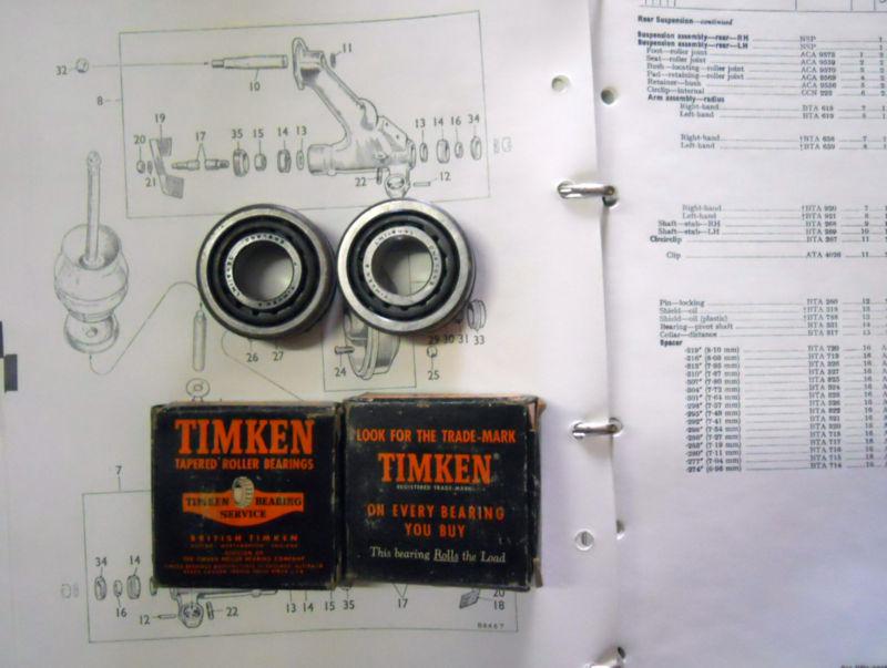 Nos pair of pivot shaft bearings bta331. austin/ mg/morris 1100/1300  ----->