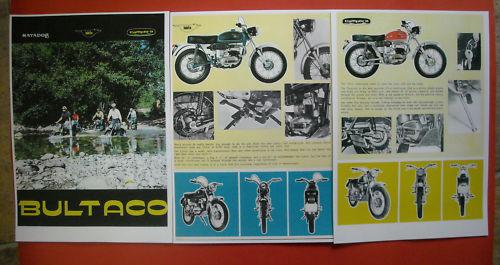 Bultaco matador mk2+, photocopy factory sales brochure 