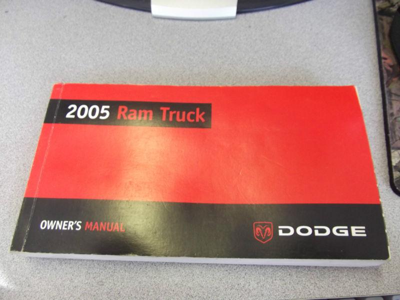 2005 dodge ram truck owner's manual 