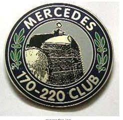 Car badge - mercedes 170-220 club car grill badge emblem logos metal car grill b