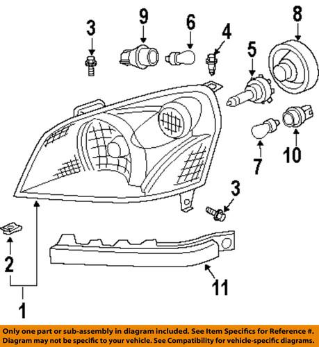 Honda oem 60300s9va00zb headlamp-molding