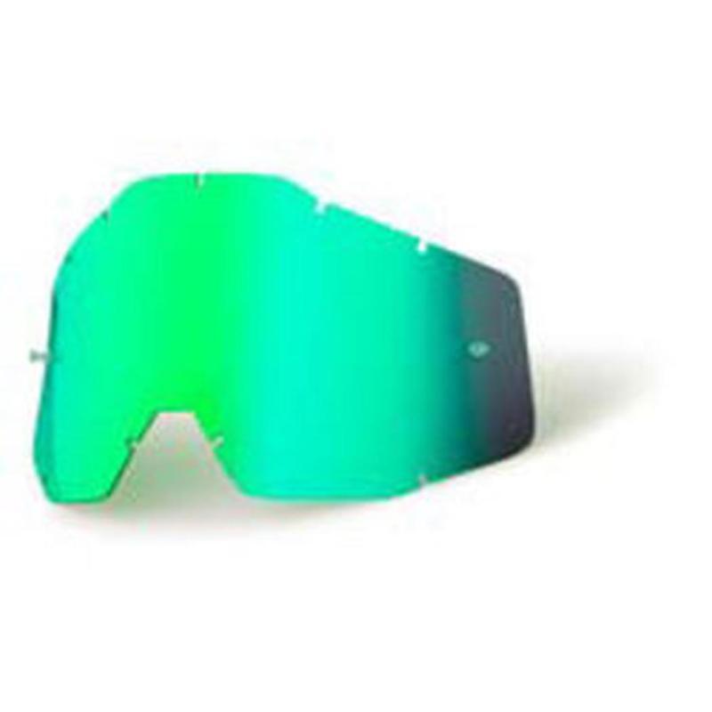 100% fits racecraft,accuri,strata youth goggle replacement lens,green mirror,