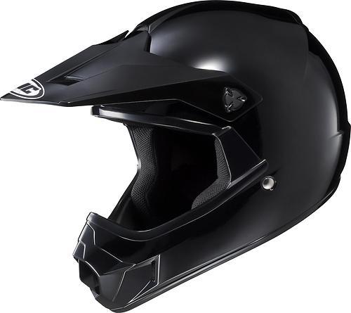 New hjc cl-xy solid offroad/motocross youth helmet, gloss black, med/md